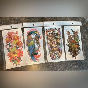Temporary Adult large tattoos 4 different images body art